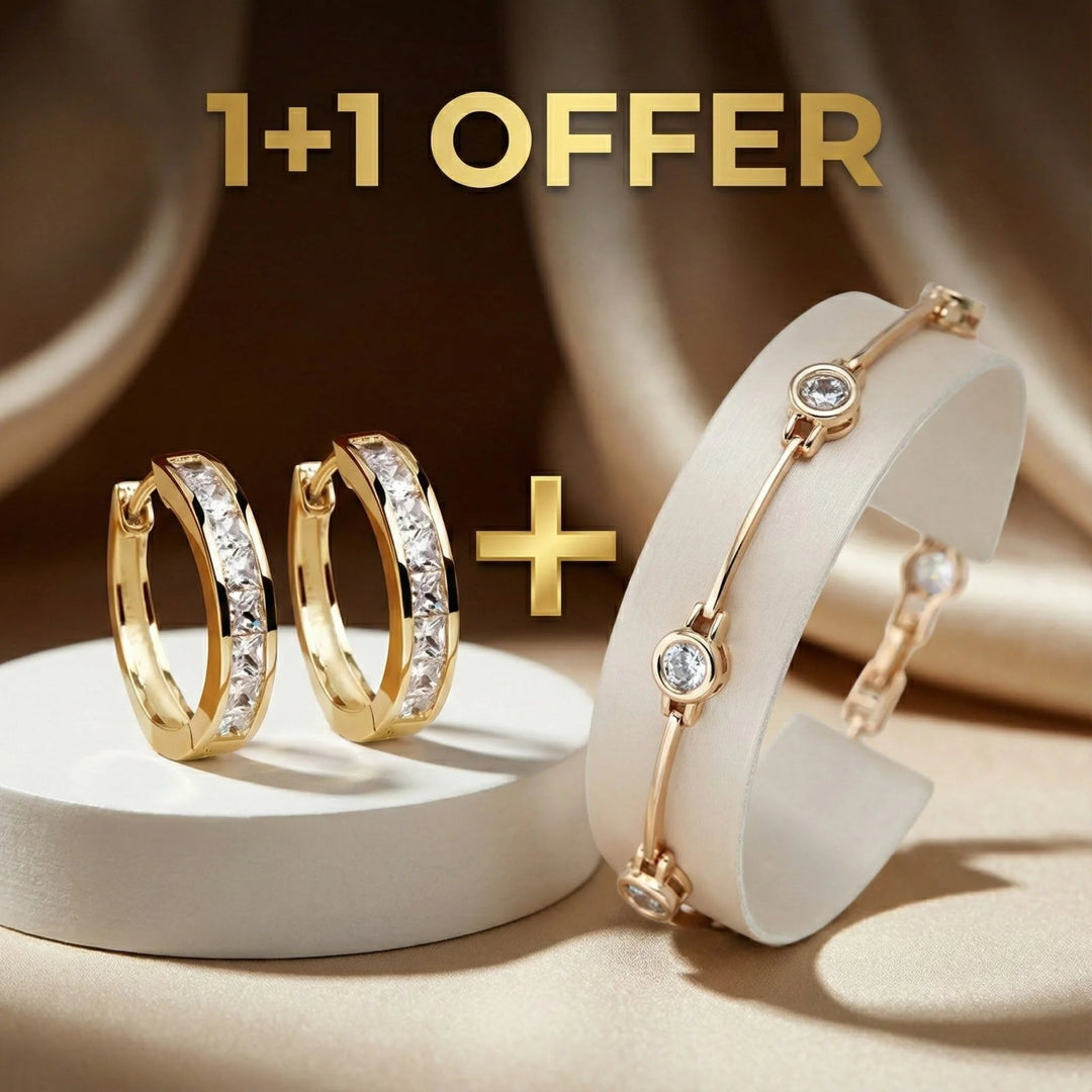 Hoop Earrings & Bracelet Set