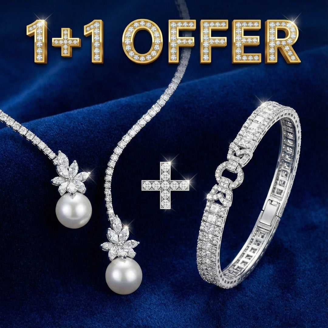 Sterling Silver Pearl & Sapphire Set