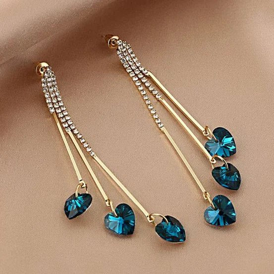 Heart Drop Dangle Earrings