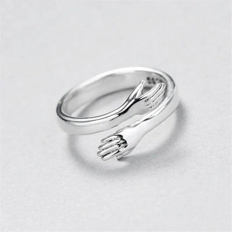 Adjustable Sterling Silver Hug Ring