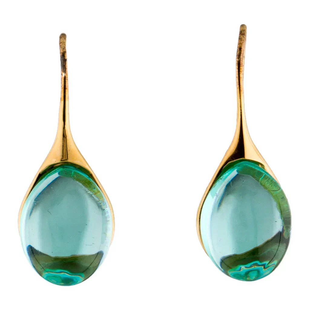 Polished Gold Teardrop Earrings