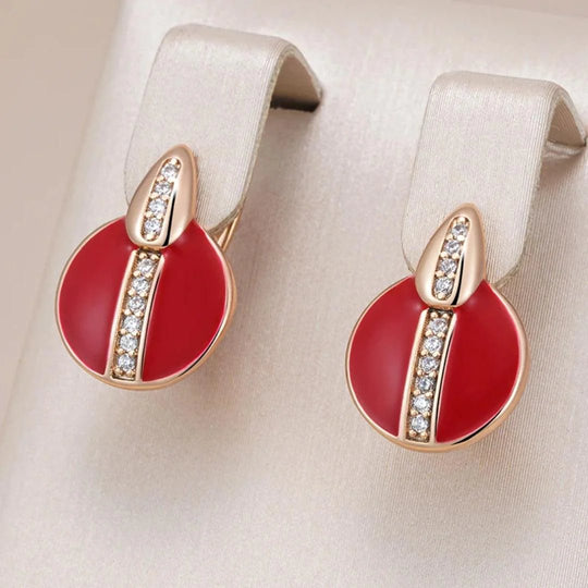 Accented Enamel Drop Earrings