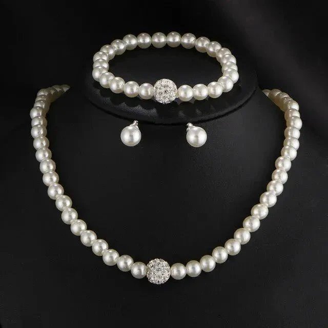 Freshwater Pearl Sterling Silver Jewelry Set