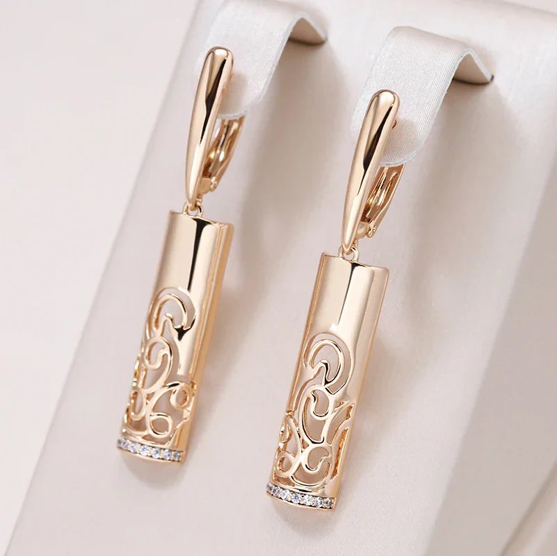 Gold-Plated Filigree Drop Earrings