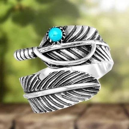 Sterling Silver Feather Wrap Ring