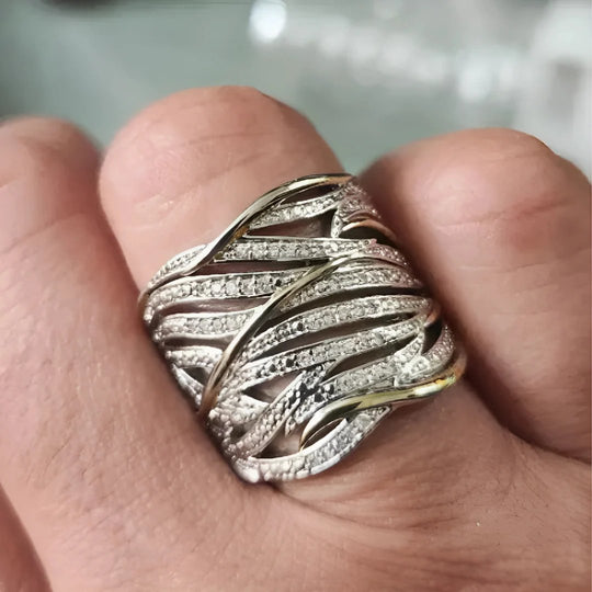 Multi-Band Woven Sterling Silver Ring