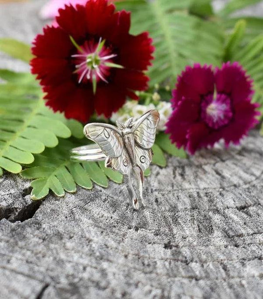 Detailed Sterling Silver Butterfly Ring