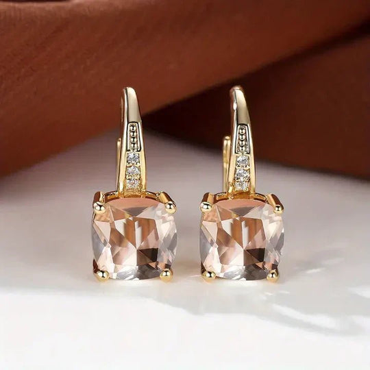 Cushion-Cut Cubic Zirconia Drop Earrings