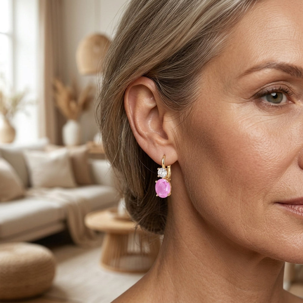 Prong-Set Cubic Zirconia Drop Earrings