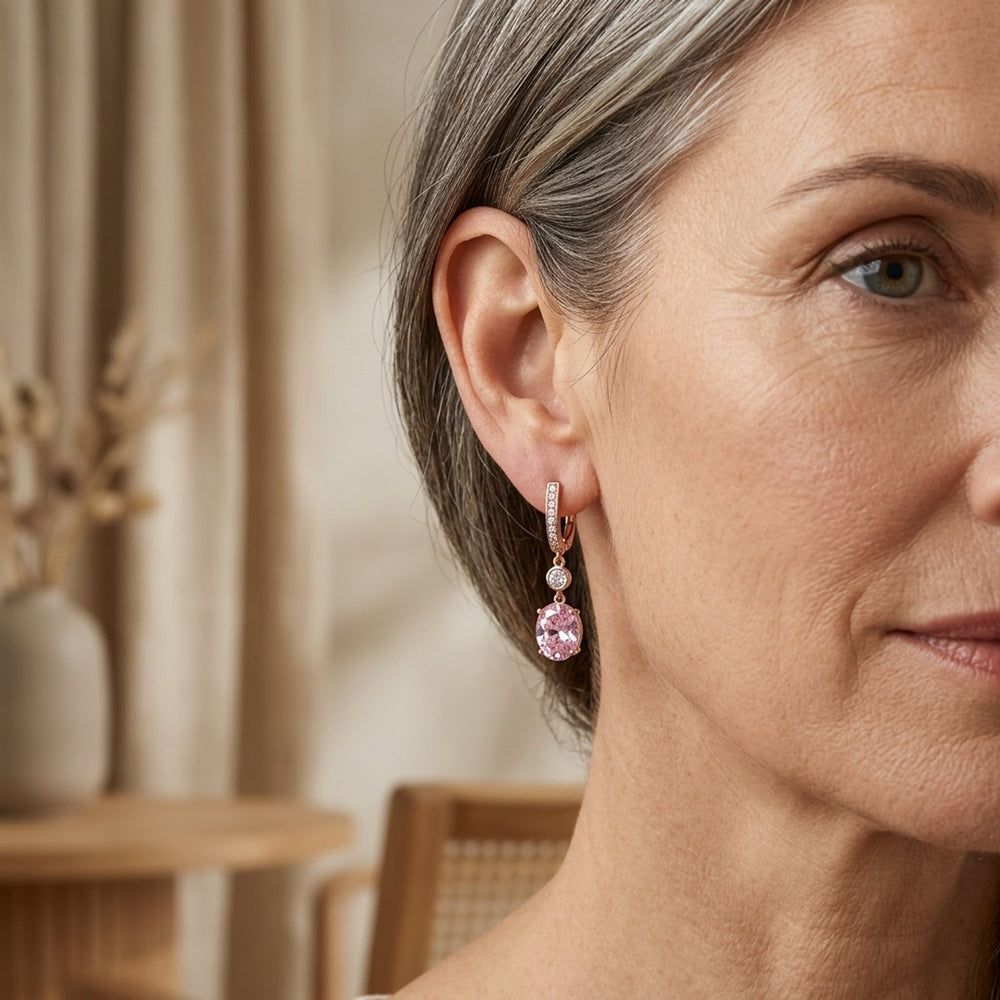 Gold Cubic Zirconia Drop Earrings
