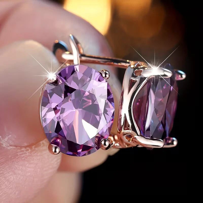 Prong-Set Oval Cut Stud Earrings