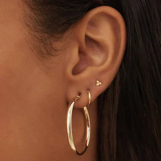 14K Yellow Gold Hoop Earrings