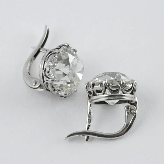 Vintage-Style Ornate Sterling Silver Drop Earrings