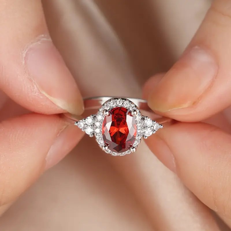Sterling Silver Halo Engagement Ring