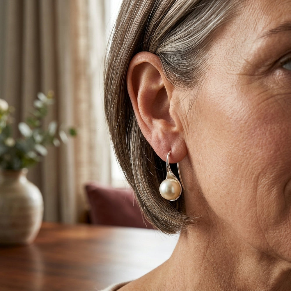 Sterling Silver Freshwater Pearl Drop Earrings