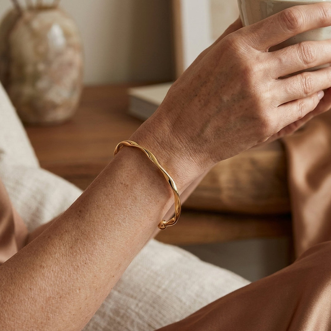 Twisted Metal Open Cuff Bracelet