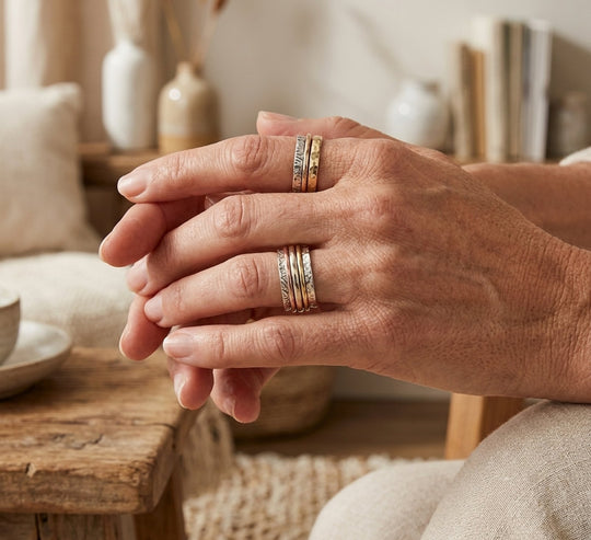 Stackable Mixed Metal Band Ring