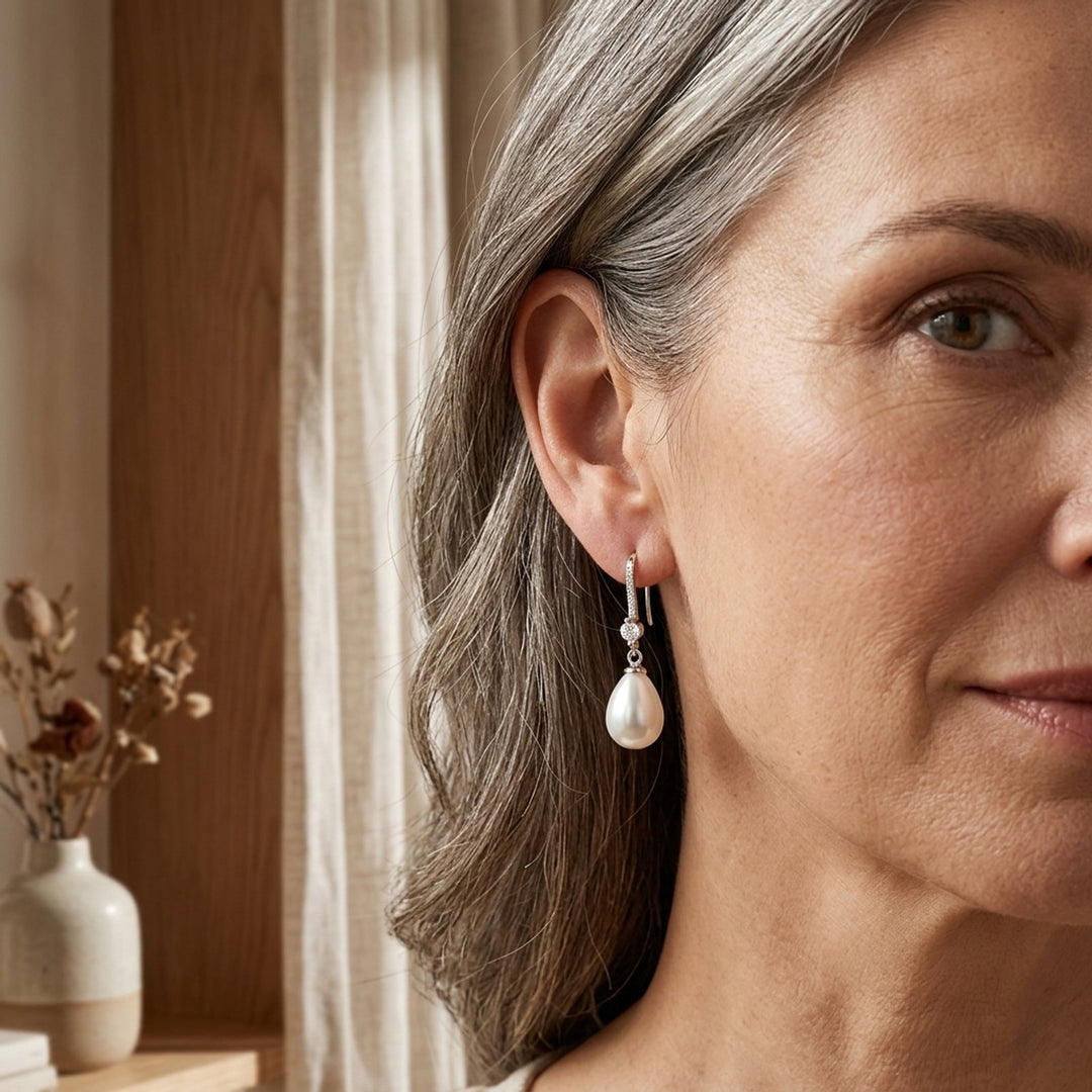 Sterling Silver Pearl Drop Earrings