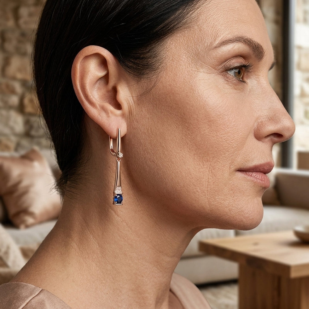 Drop Lever-Back Earrings