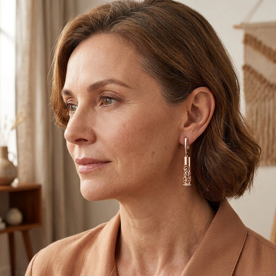 Gold Plated Filigree Drop Earrings