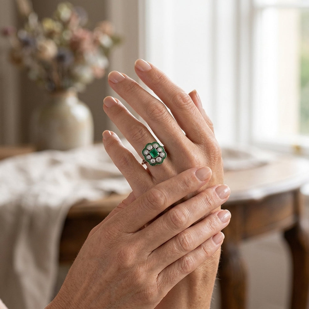 Vintage Art Deco Emerald Ring