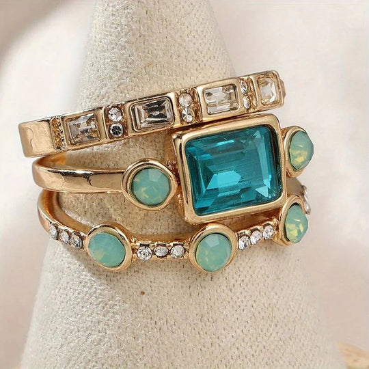 Stackable Gold Ring Set