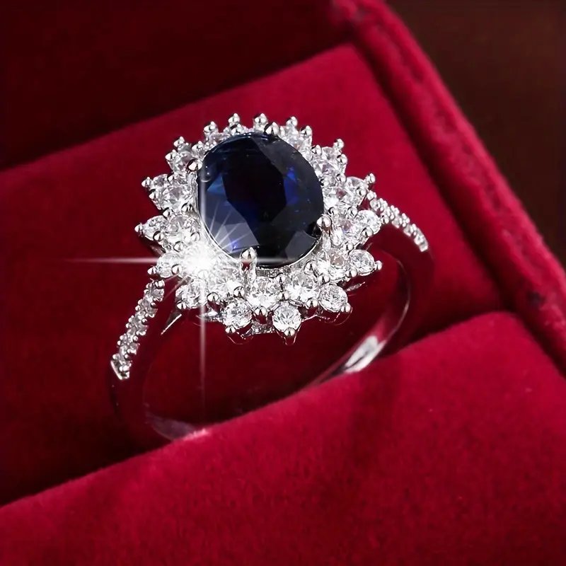 Halo Sapphire Engagement Ring