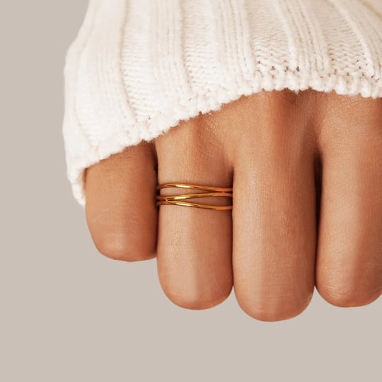 Gold-Plated Minimalist Wrap Ring
