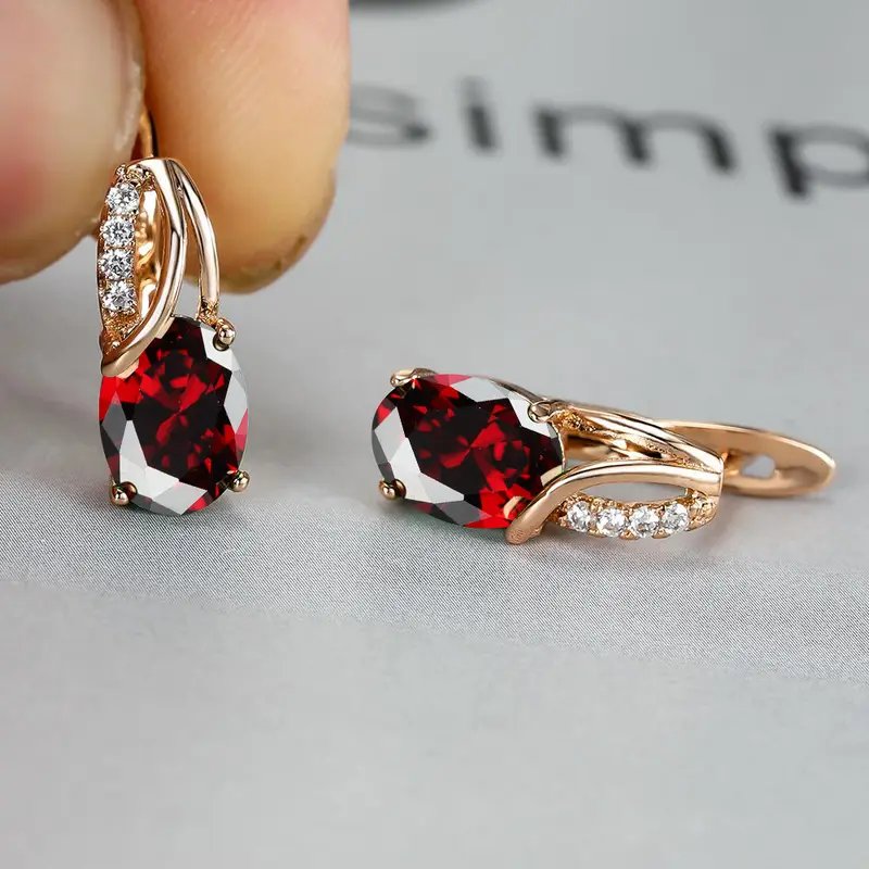 Gold Teardrop Drop Earrings