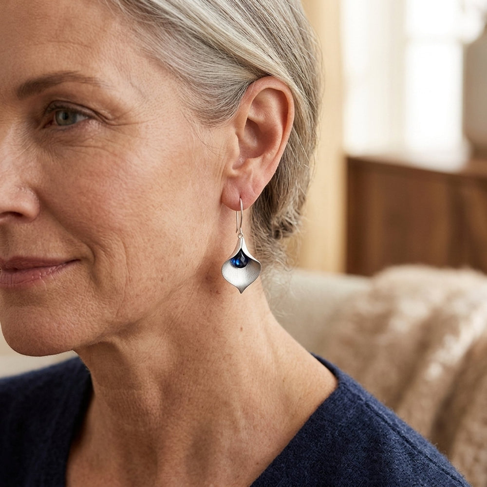 Calla Sterling Silver Drop Earrings