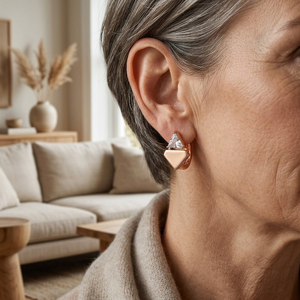 Triangle Hoop Earrings