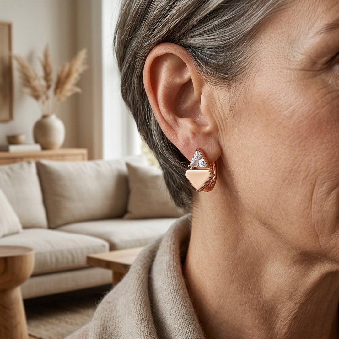 Triangle Hoop Earrings