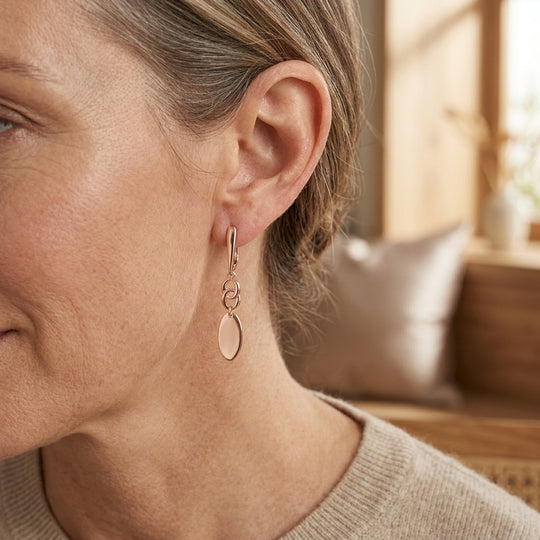 Lever-Back Chain-Link Drop Earrings