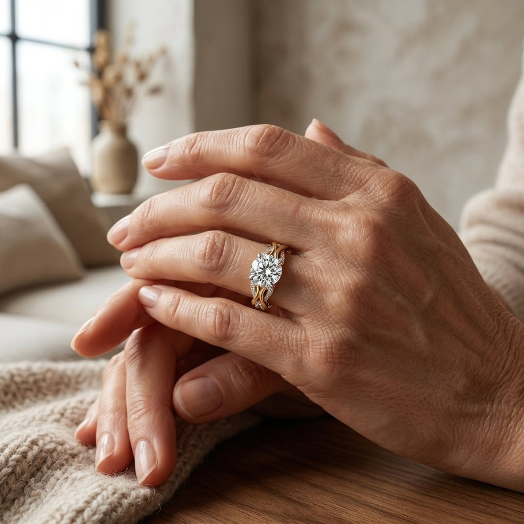 Two-Tone Solitaire Ring