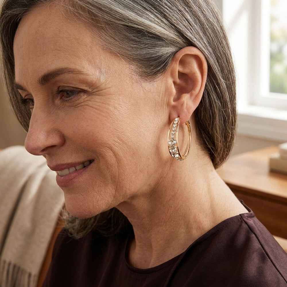 Pavé Hoop Earrings