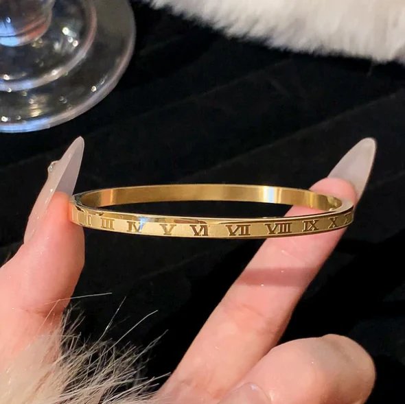 Numeral Engraved Bangle