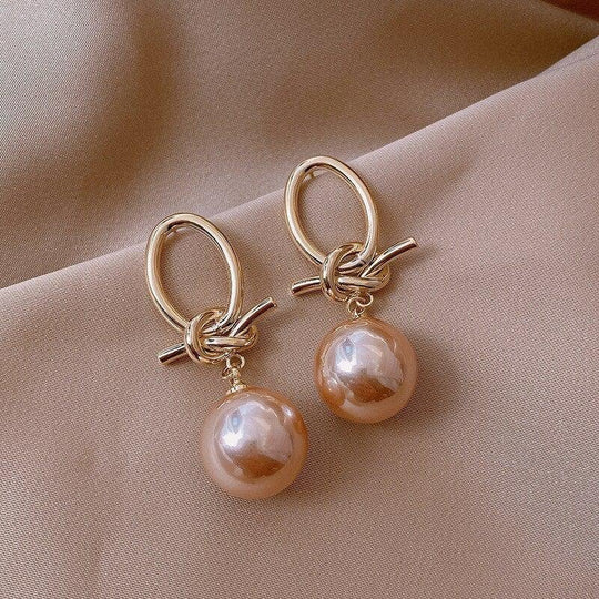 Toggle Clasp Pearl Drop Earrings