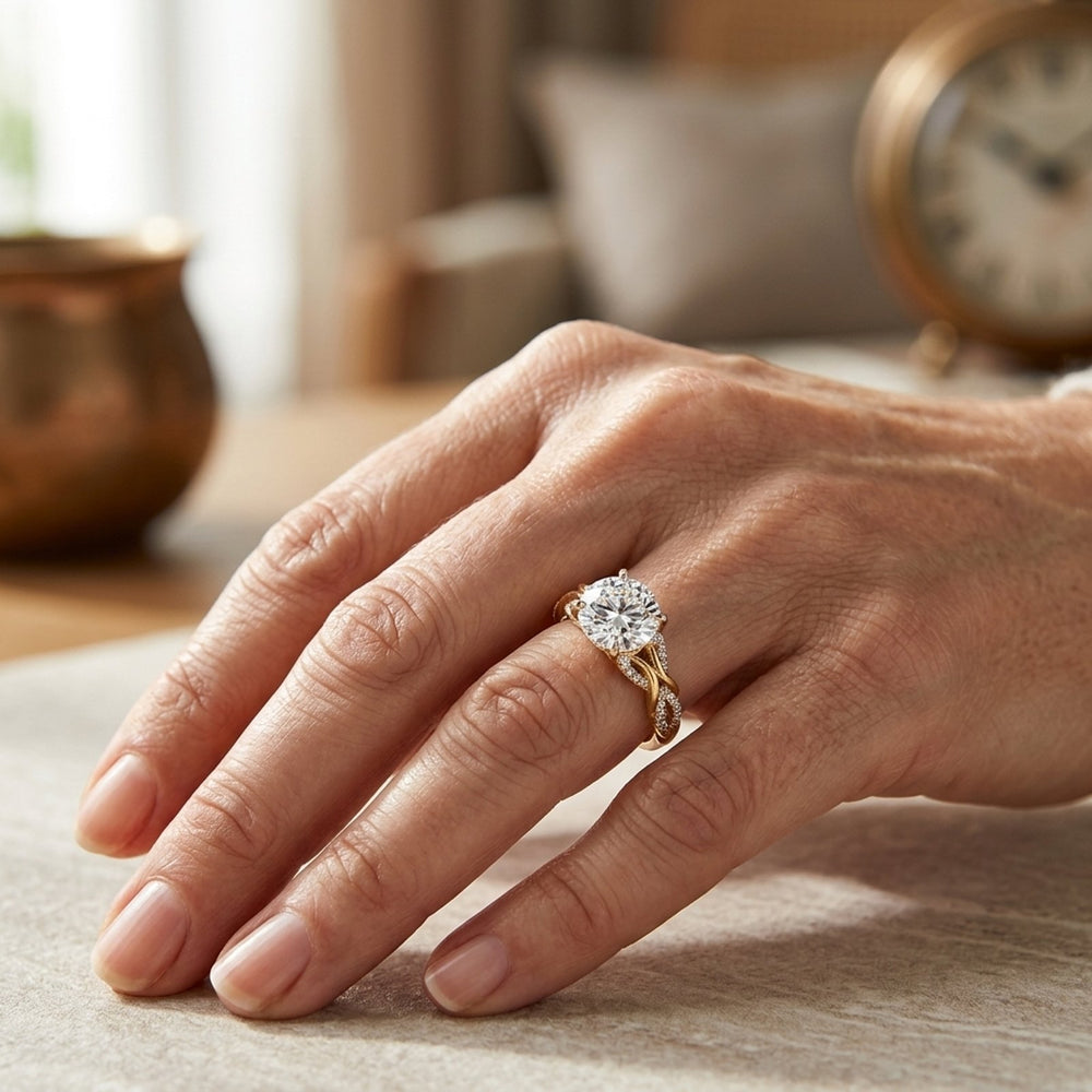 Two-Tone Solitaire Ring