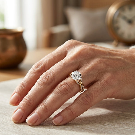 Two-Tone Solitaire Ring