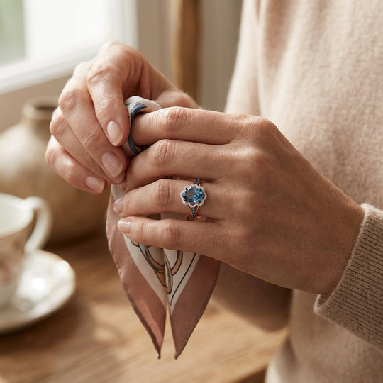 Oval Gemstone Halo Setting Ring