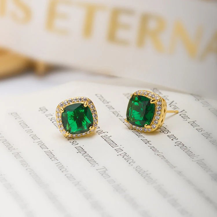 Diamond Halo Stud Earrings