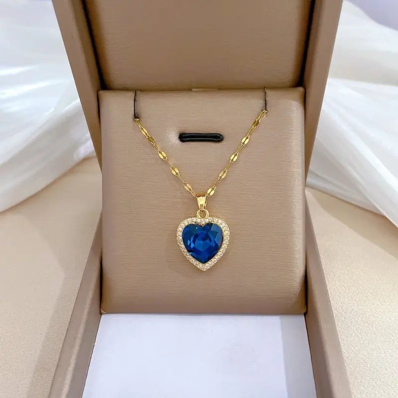 Gold-Plated Heart Pendant Necklace