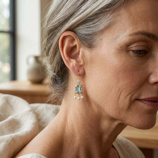Drop Pearl Dangle Earrings