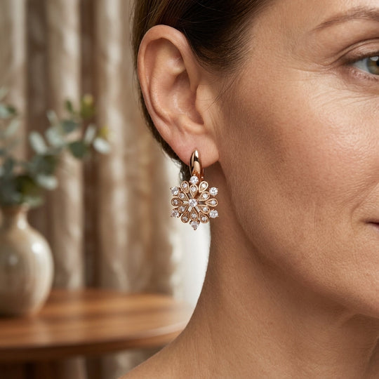 Flower Gold Earrings