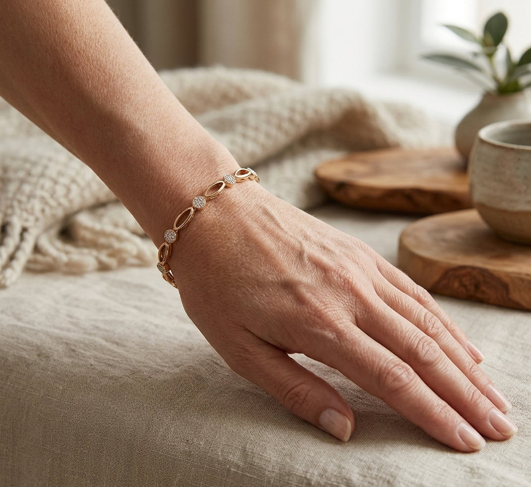 Zirconia Chain Link Bracelet