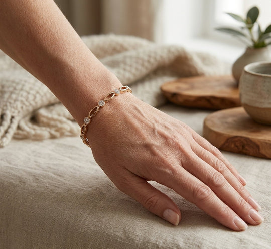 Zirconia Chain Link Bracelet