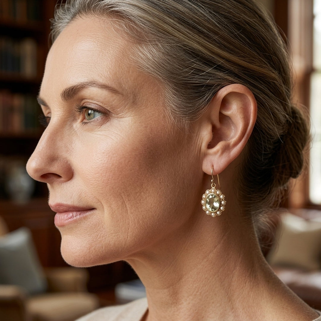 Pearl-Accented Drop Earrings