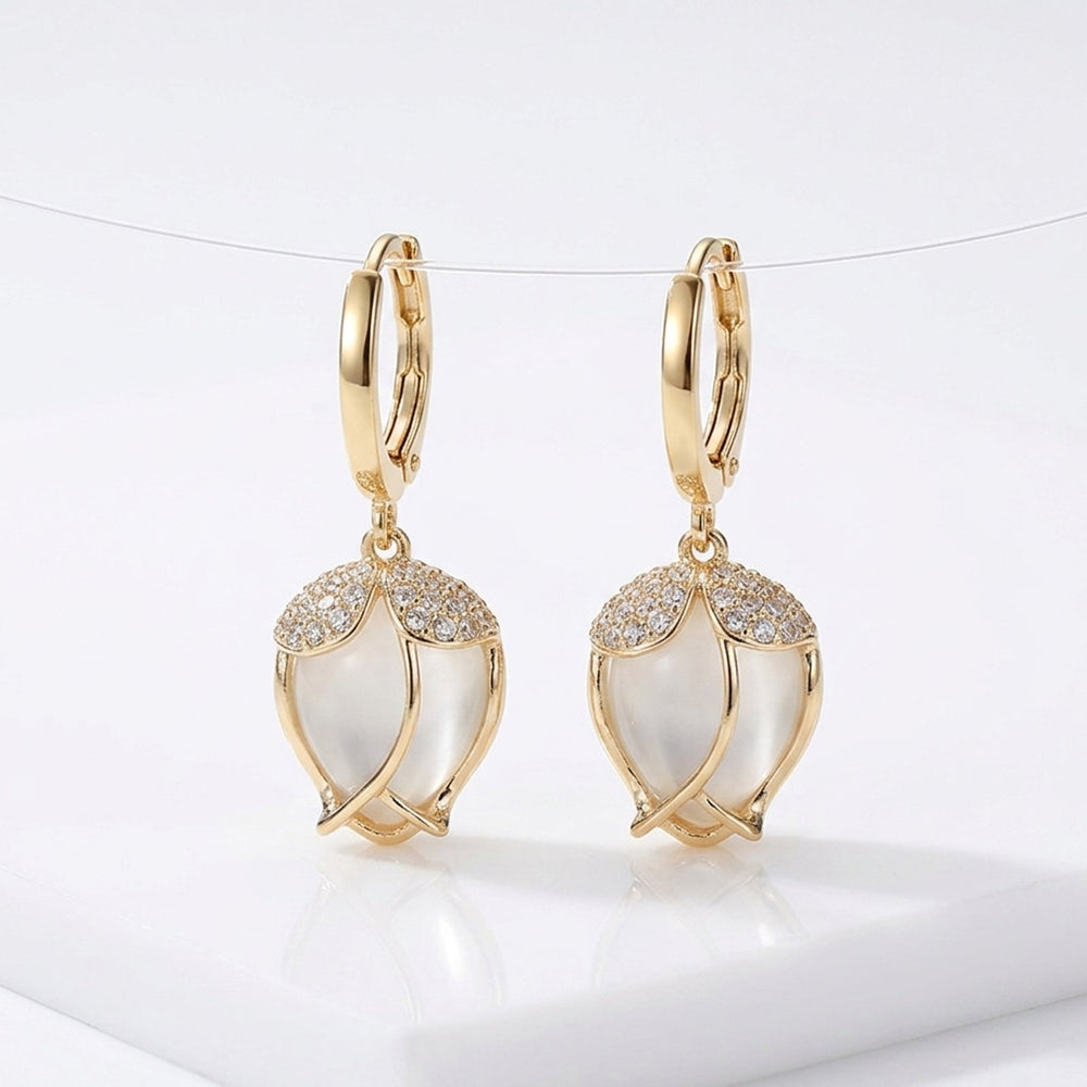 Teardrop Zirconia Drop Earrings