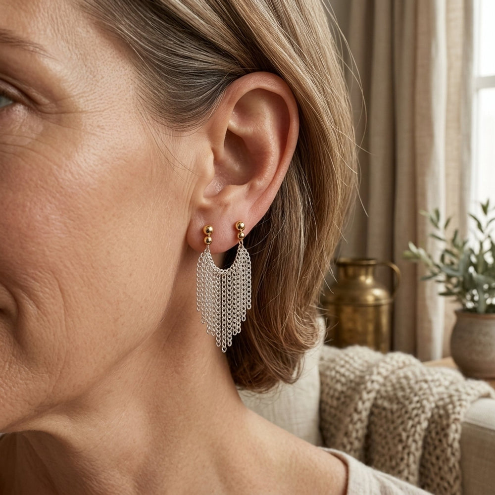 Chain Mail Drop Earrings