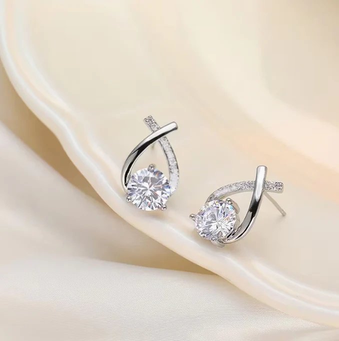 Sterling Silver Teardrop Stud Earrings